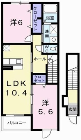 エル・ヴィエントＡの物件間取画像